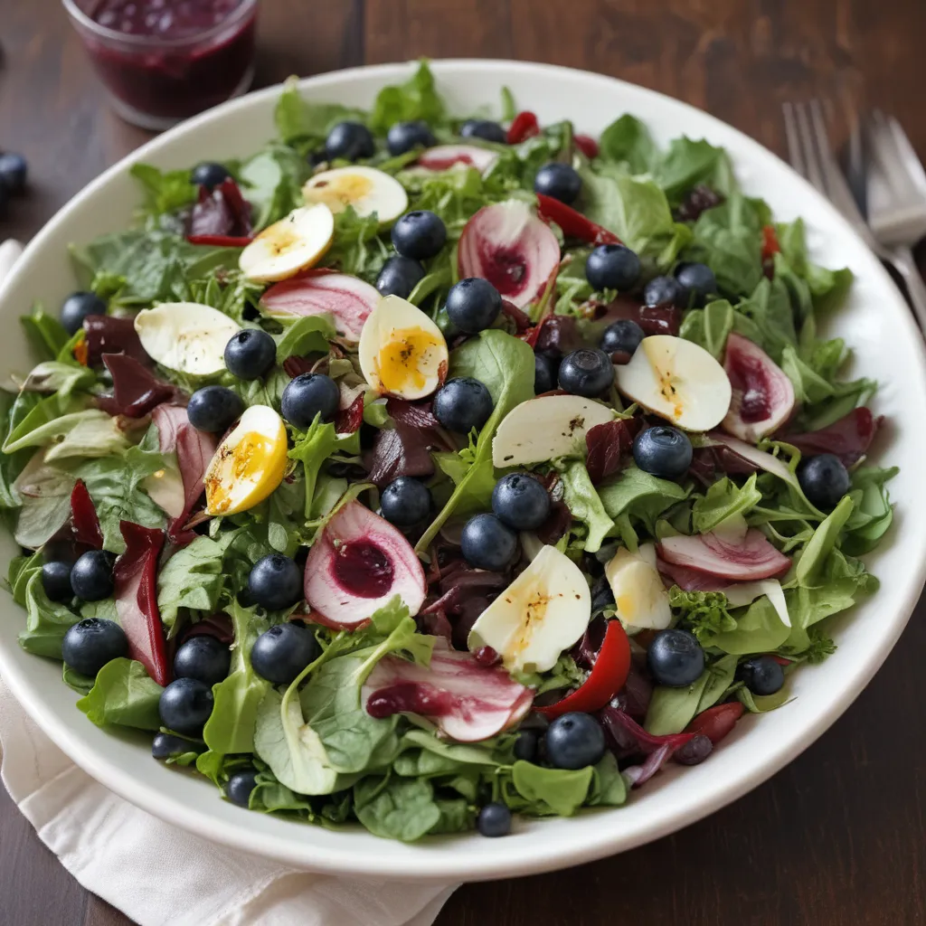 Garden Greens Salad with Blueberry Vinaigrette