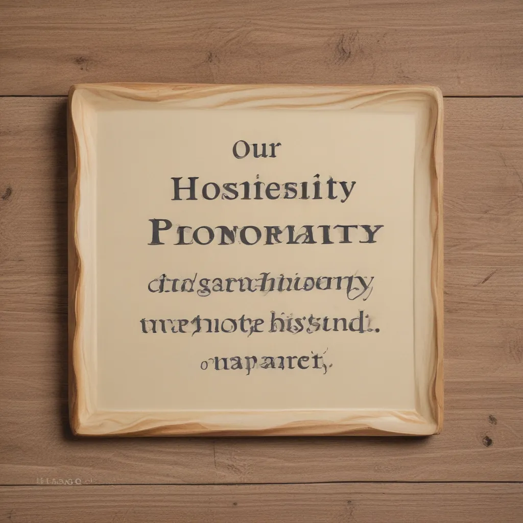 Our Hospitality Philosophy